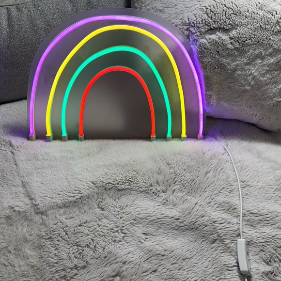Pillowfort Neon Rainbow Wall Light - Purple, Yellow, Teal, Red - Picture 3 of 6
